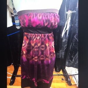 Elegant Purple Strapless Dress